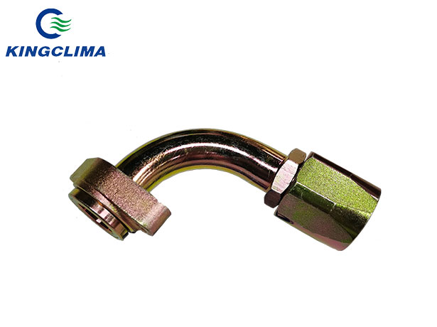 90 Degree Flat-Heat Self-Lock Low Pressure Bus AC Fittings for Manuli Replacement - Kingclima 